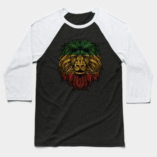 Lion Rasta Reggae Mandala Baseball T-Shirt